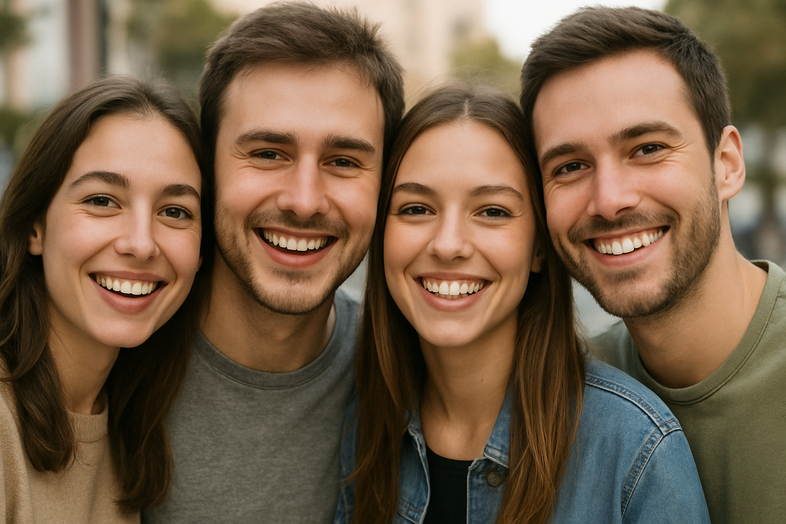 Pacientes felices sonriendo